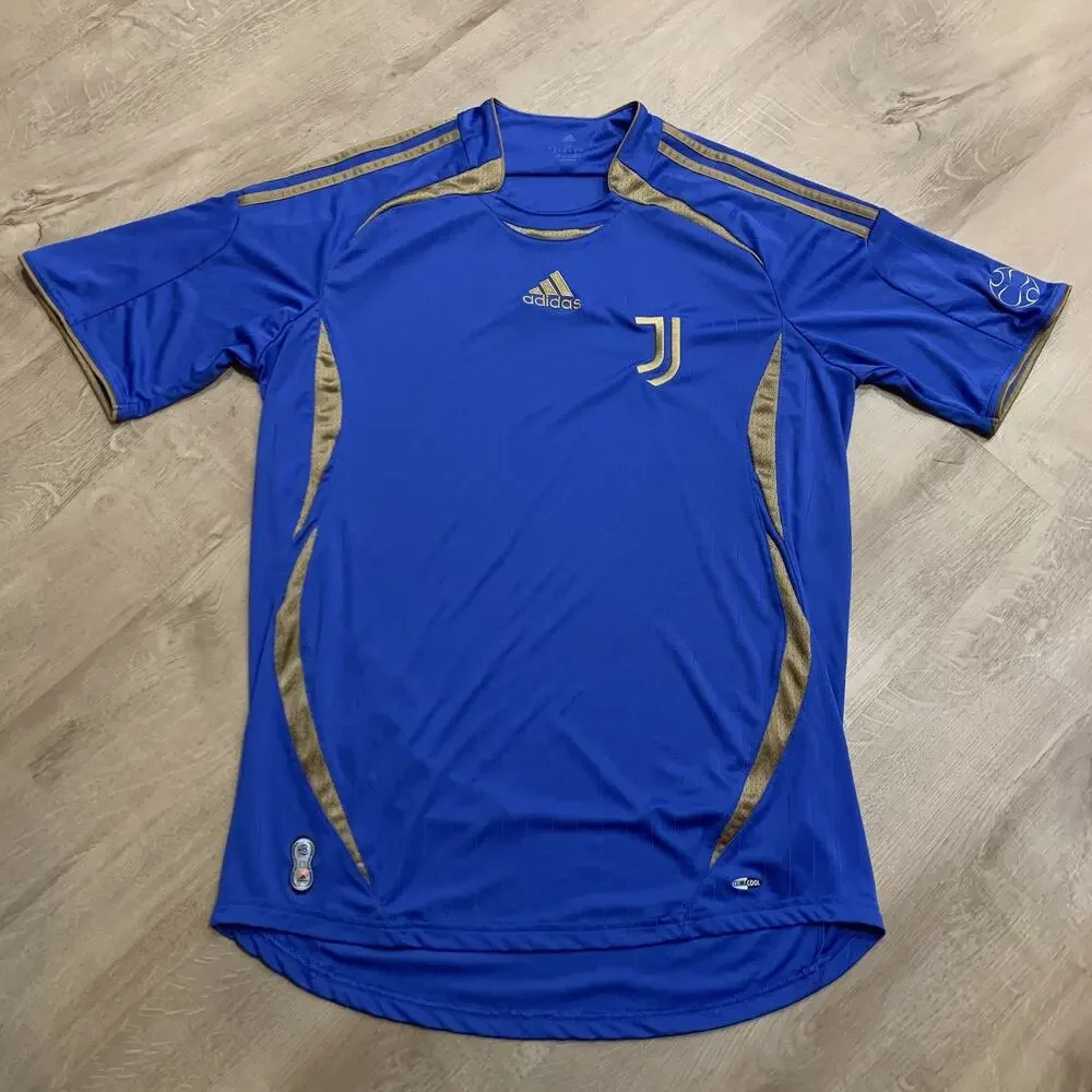 Adidas Juventus Teamgeist Soccer Jersey 2021/2022 Men's Medium M Blue Gold JJ